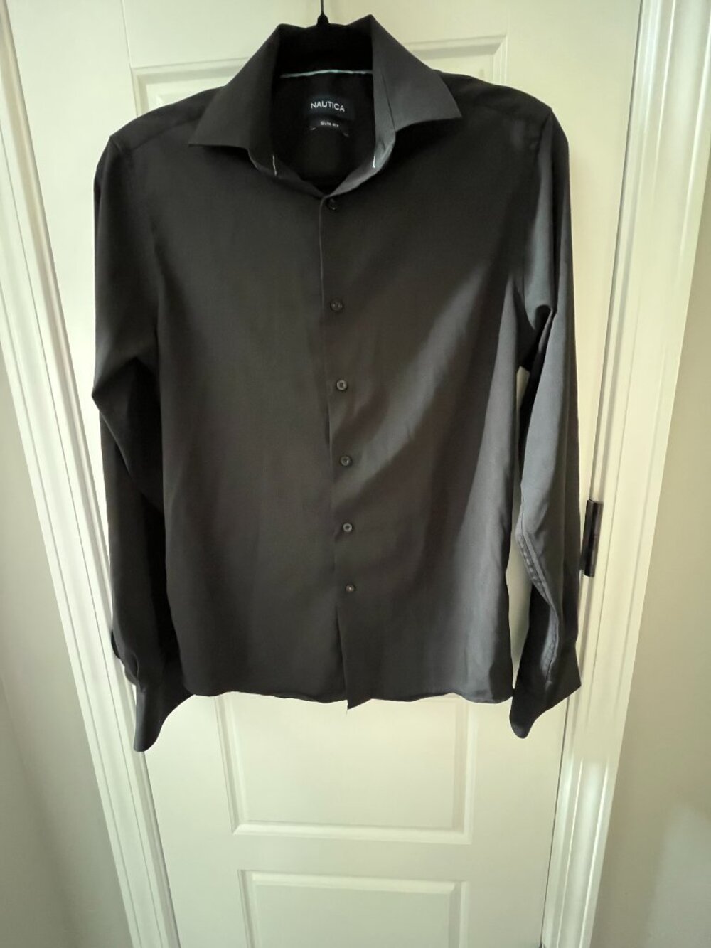 Nautica Black Slim Fit Button Up Shirt